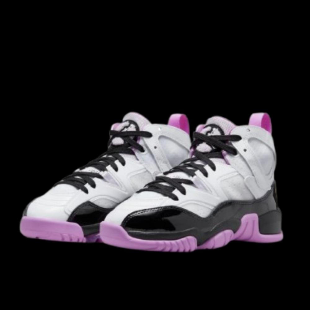 Jordan Jumpman Two Trey Womens Size 7/Kids 5.5Y White Grape Black